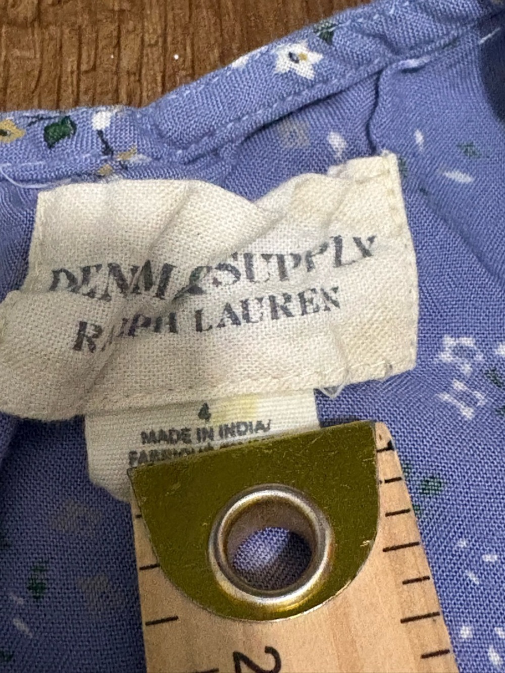 Denim & Supply Ralph Lauren Floral Cutout Mini Dress Boho Cottagecore Size 4 - Picture 7 of 9